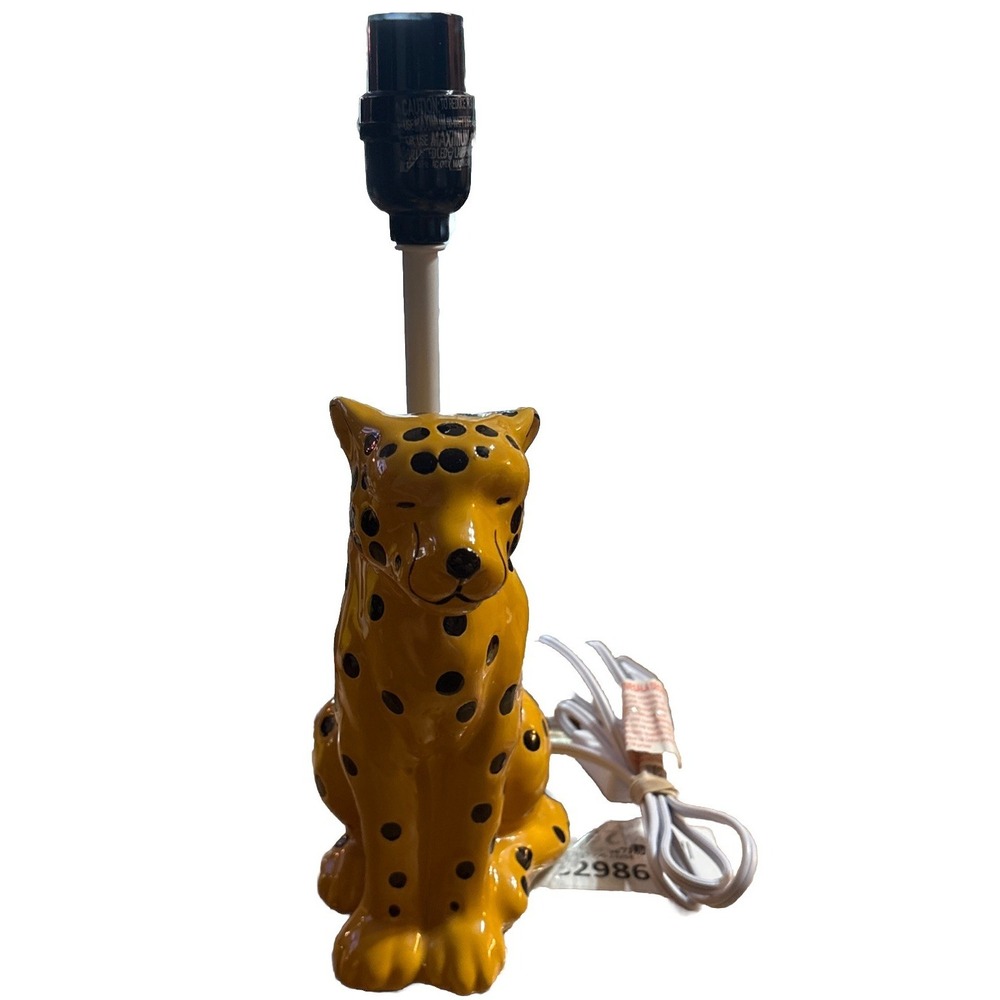 Cheetah Ceramic Table Lamp Target Pillowfort 13" NO SHADE animal Print Decor
